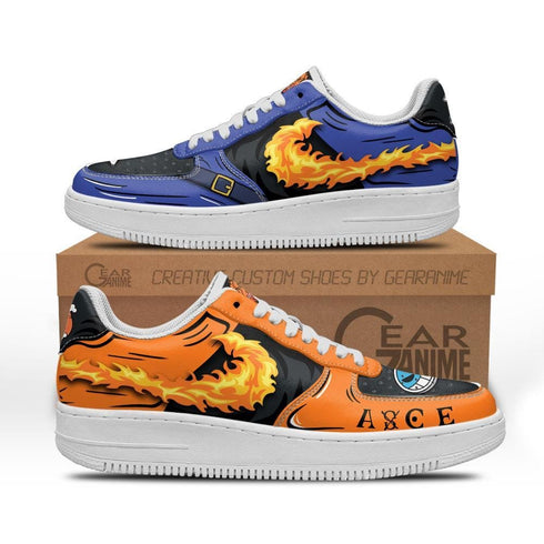 Portgas Ace en Sabo Air Sneakers Custom Mera Mera OP Anime schoenen